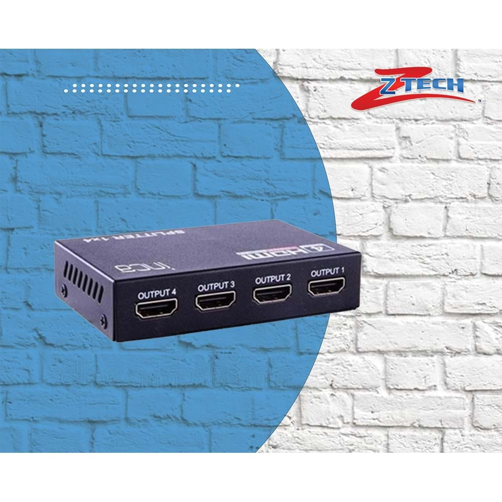 ZTECH ZR-824 ELECTRON V50 4 PORT HDMI SPLITTER