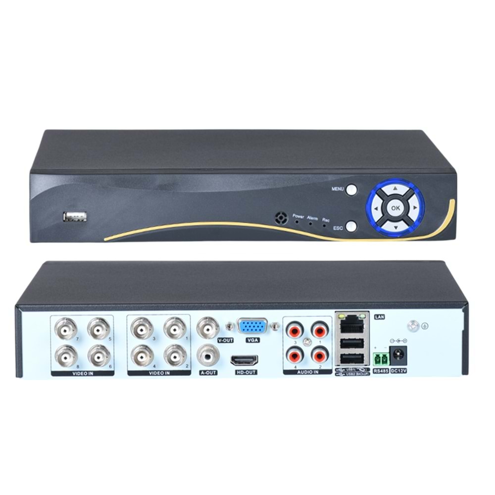 ZTECH ZR-7008T H265+ 5MP-N 4SES VOUT 8KANAL AHD DVR (KOLİ ADET 10)