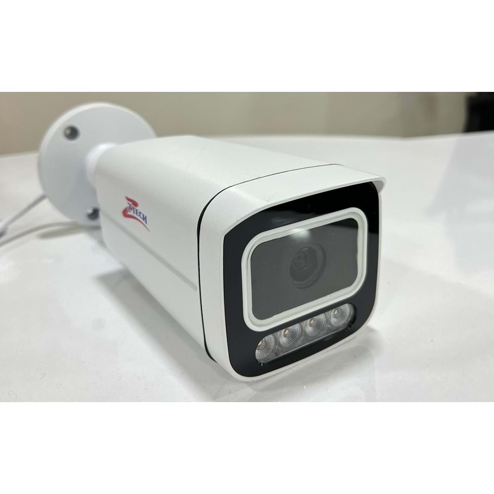 ZTECH ZR-4041 IP AL FULL METAL BİG BULLET CAMERA 5MP WİTH DUAL LED and POE F1 0 DARK LİGHT 4mm lens.