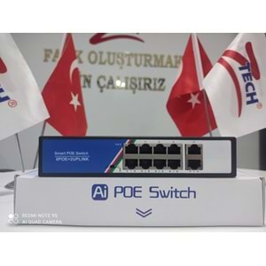 ZTECH ZR-1008G 8+2 POE SWİTCH 125w