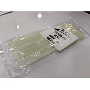 ZTECH BEYAZ KABLO BAĞI 3.6*250MM (100 ADET)