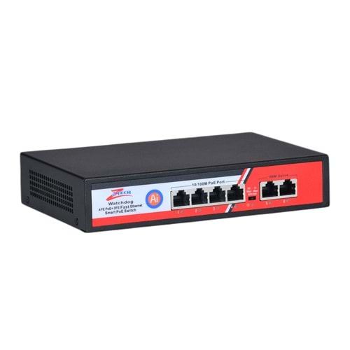 ZTECH ZR-1004 4+2 POE SWİTCH 78w (KOLİ ADET 28)