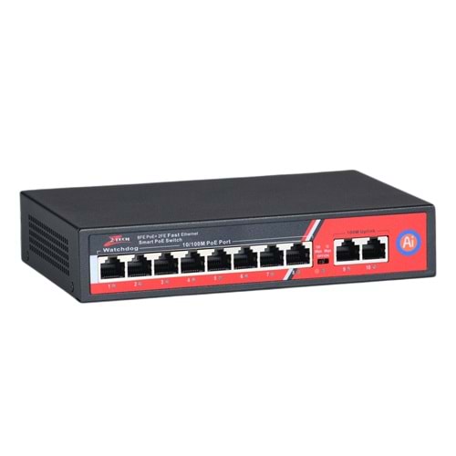 ZTECH ZR-1008G 8+2 POE SWİTCH 125w (KOLİ ADET SAYISI 28)