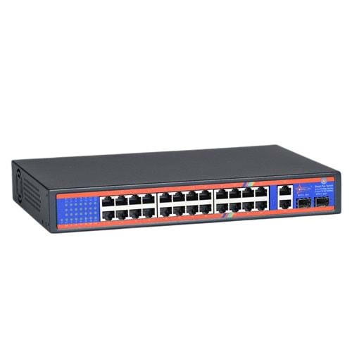 ZTECH ZR-P2421FN 24+2+2 POE SWİTCH 350w +2 10/100/1000 (KOLİ ADET 8)