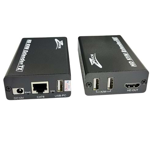 ZTECH ZR-20062M CAT6 TO HDMI + USB+SES KVM EXTENDER 200MT