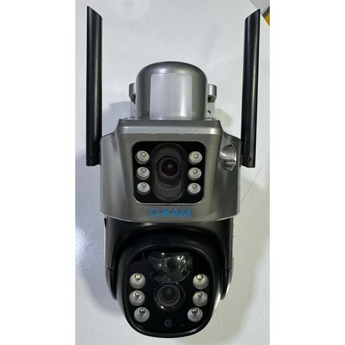 O-KAM-3620 6MP 4G SOLAR PTZ Camera, 3 inch 12Pcs Leds Dual Light