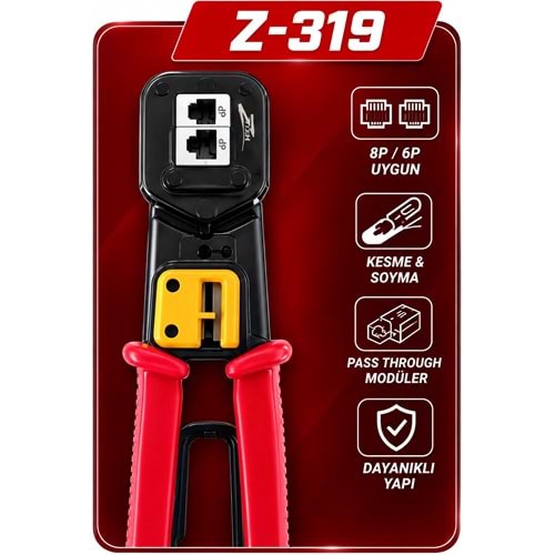ZTECH ZR-319 CRIMPING TOOL JACK PENSESİ (SIKMA PENSESİ)