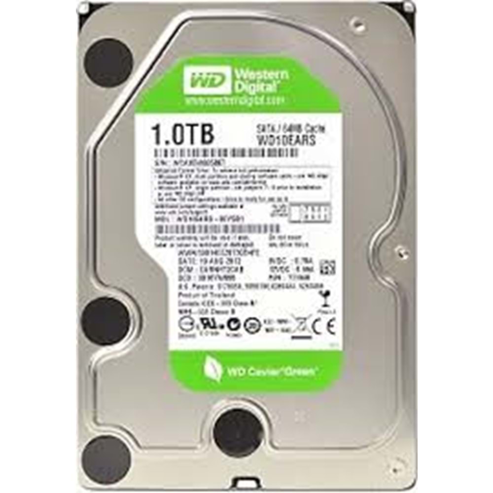 1TB WESTERN DIGITAL WD10EURX GREEN POWER Harddisk